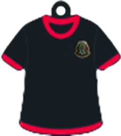 Llavero jersey negro con rojo