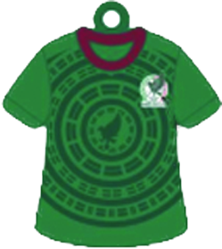 Llavero jersey verde circular